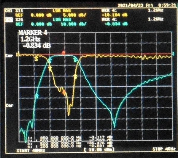 850-1500MHz MoCA System Dedicated LC Discrete Component Bandpass Filter SMA Interface