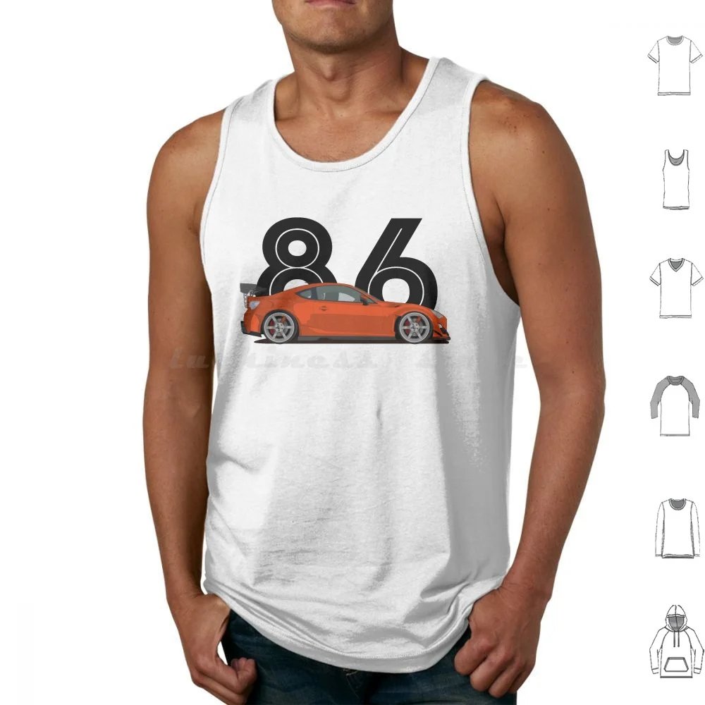 The Slammed 86 Tank Tops Print Cotton Frs Scion Gt86 Brz Life Stay Stock Jdm Japanese Manga Race Racing Drift Minimal