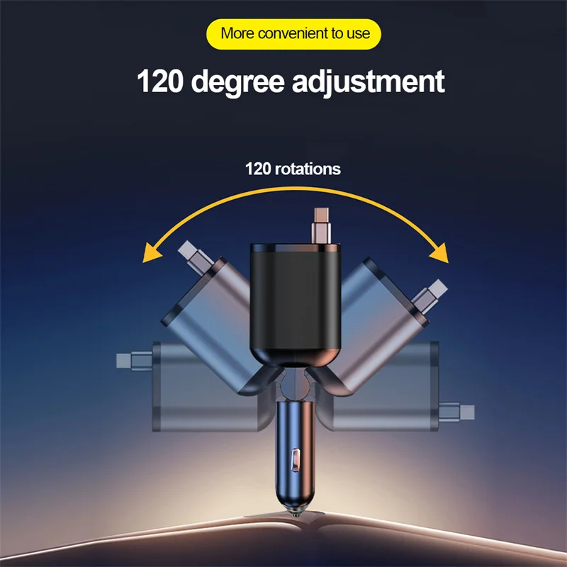 200W Max 6-in-1 Auto-Handy-Ladegerät 100W Zigarettenanzünder-Adapter PD30W QC3.0 Superschnelles Ladeadapter 12-24V Universal – Detail 5