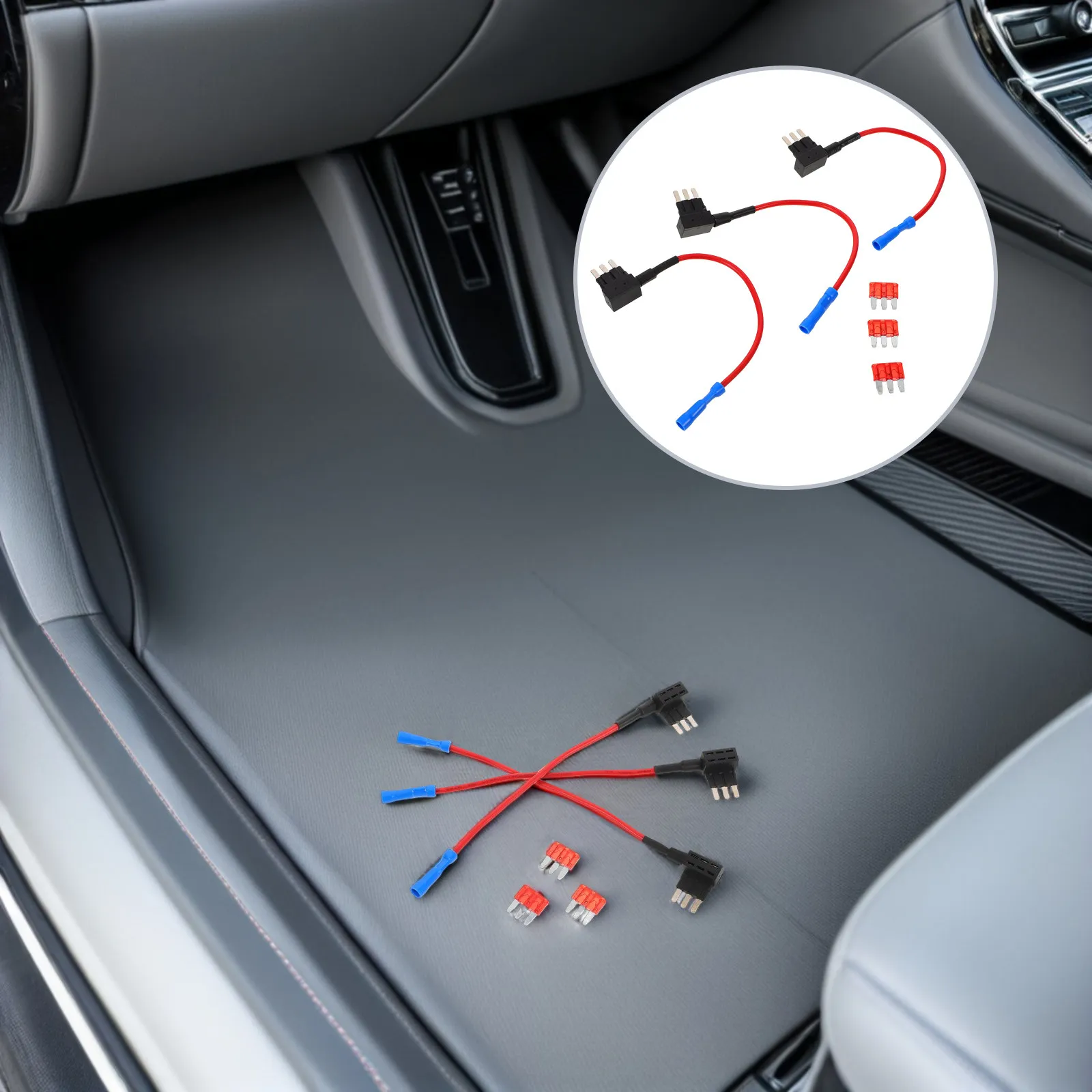 

3Pcs Automotive Fuse Adapter Low Profile Mini Fuse Tap Kit for Car Circuit Expansion and Stable Current Flow Automobile