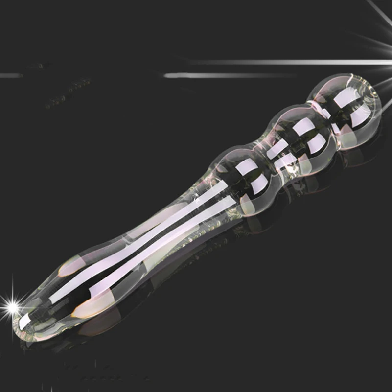 19cm Glass beads Anal Plug Penis butt plug Nightlife anus backyard stopper Dildo adult toys Adult Gay Sex Toys for Men Women