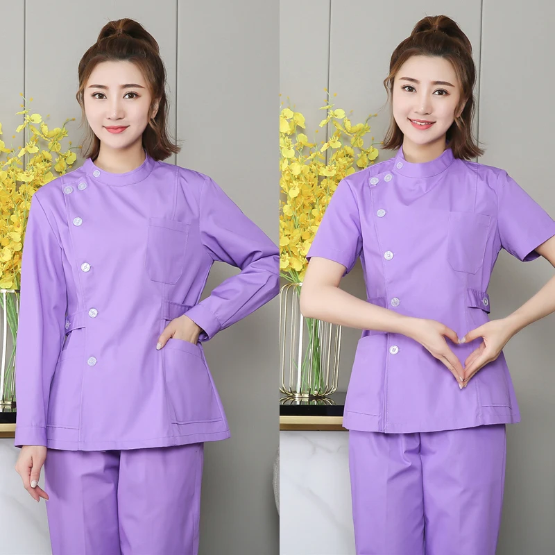 Medical Uniforms Women Scrubs Set Doctor Costume Men Stand Collar Nursing Clothes Spa Uniform Surgical Workwear Dentistry Unisex