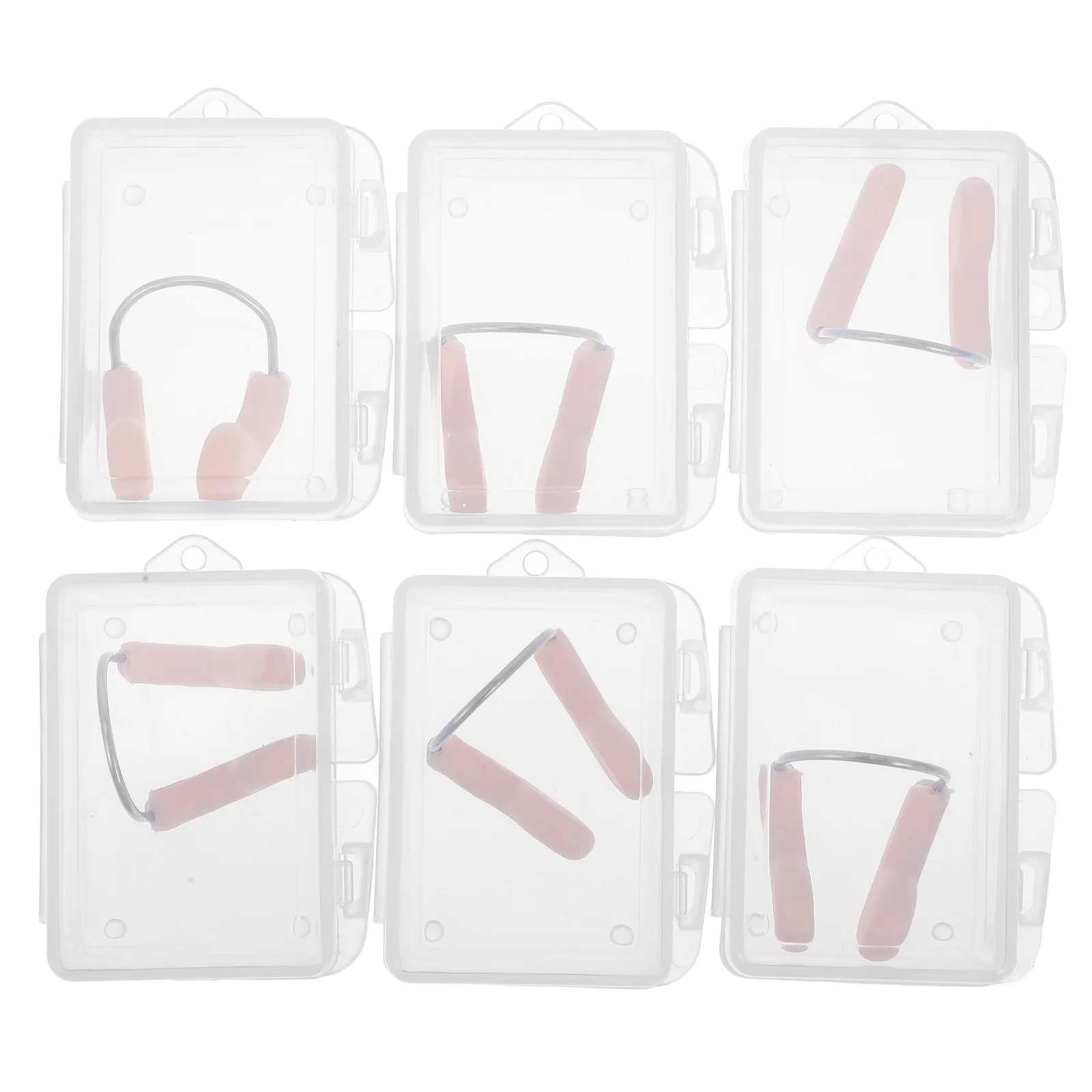 6 PCS Swim Training Nose Clip Swimming Protect Diving Anti-choking Silicone Comfortable