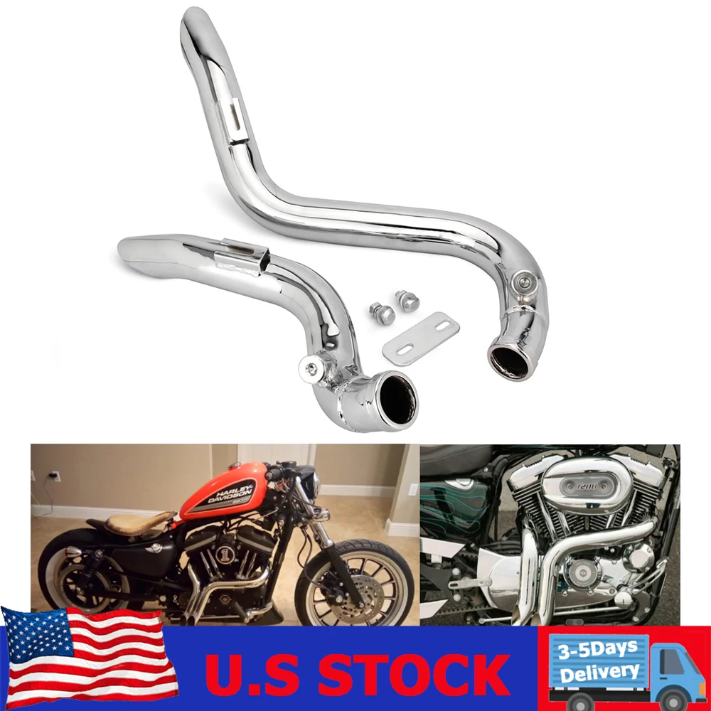 

Motorcycles Chrome Drag Exhausts Pipe For Harley Softail Touring Sportster Dyna FXD FXDWG Choppers Bobber Customs