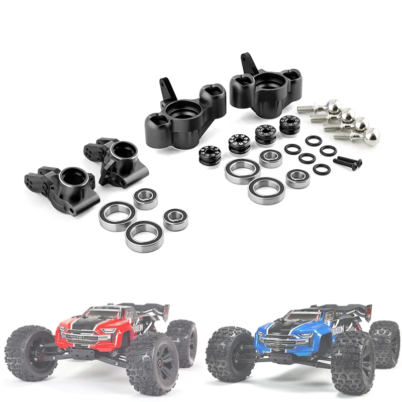 Metalowa tylna piasta nośna z przodu kierownicy do 1/8 Arrma KRATON Outcast BLX 6S V5 RC akcesoria samochodowe, 2