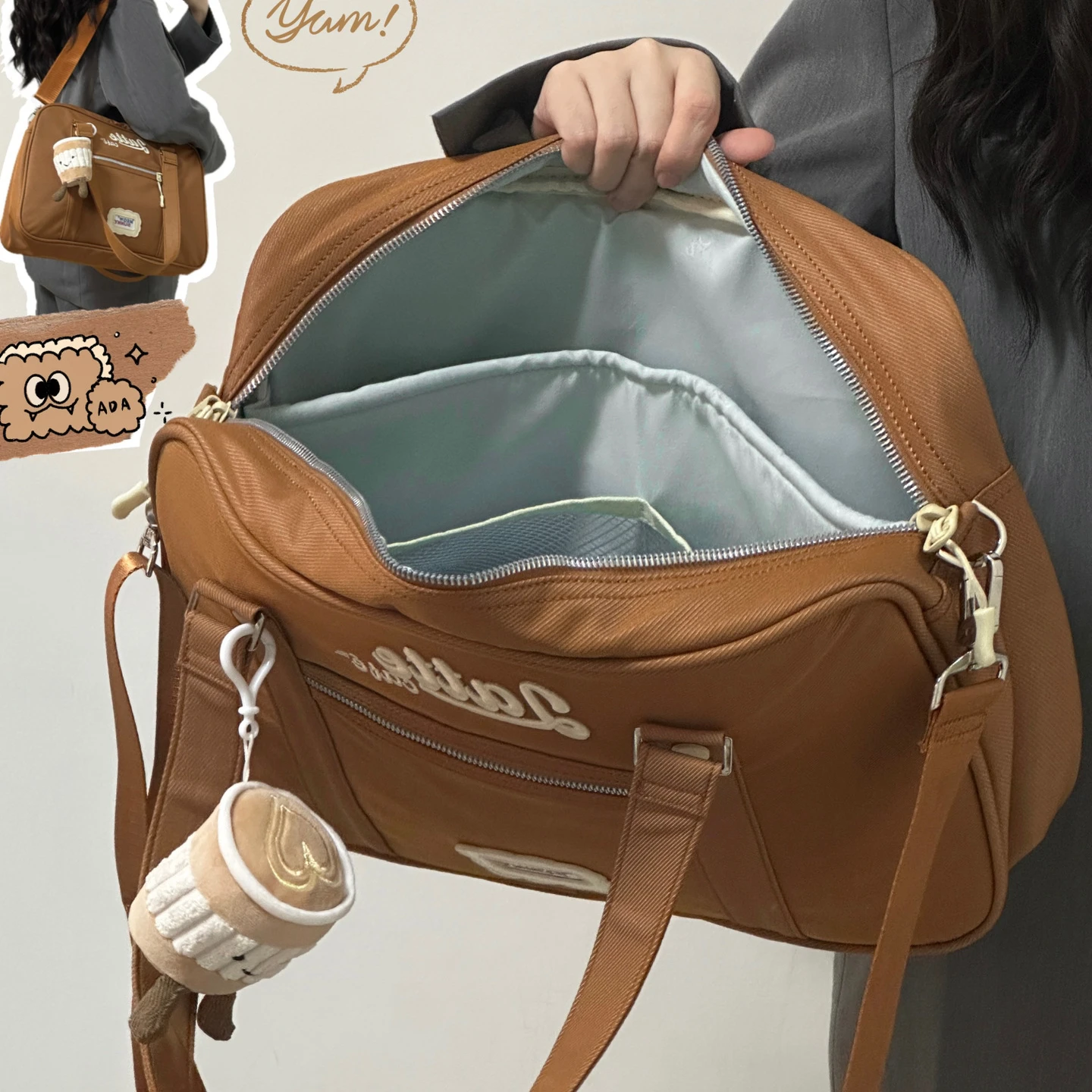 American Style Vintage Crossbody Shoulder Bag College Style Student Book Tablet Computer Brown Messenger Satchels Bag Handbags