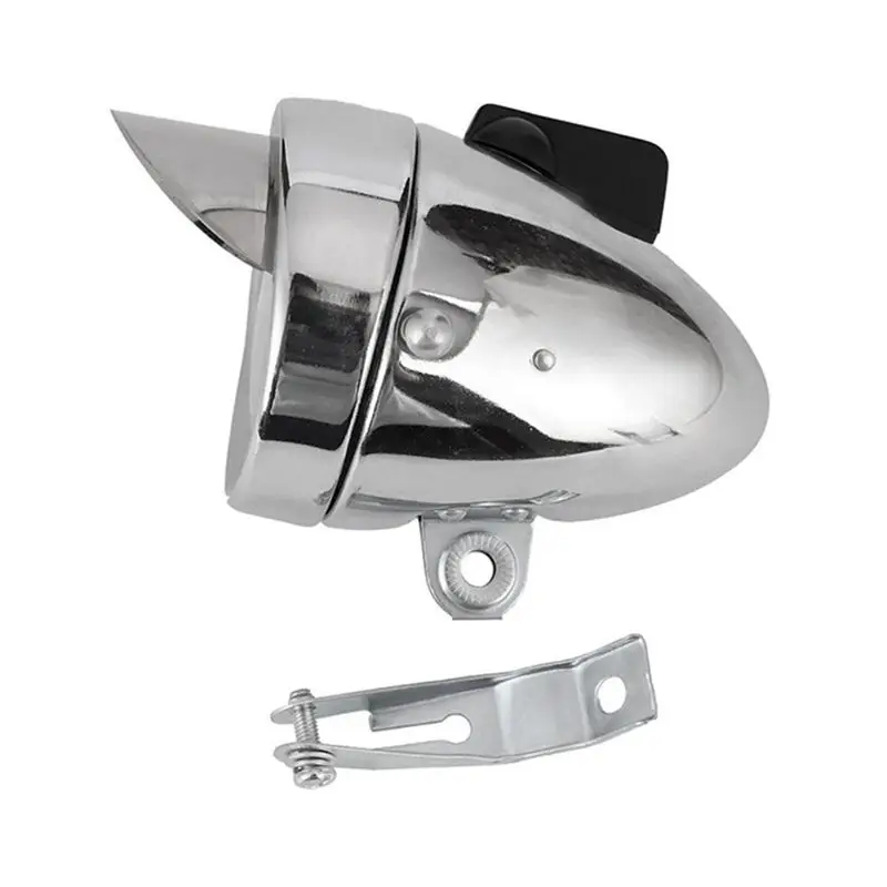 

NEW HOT In Stock-Bicycle Light Bike Retro Front Fog Light LED Metal Chrome Bike Lamp Vintage Bicycle Accessories Silver