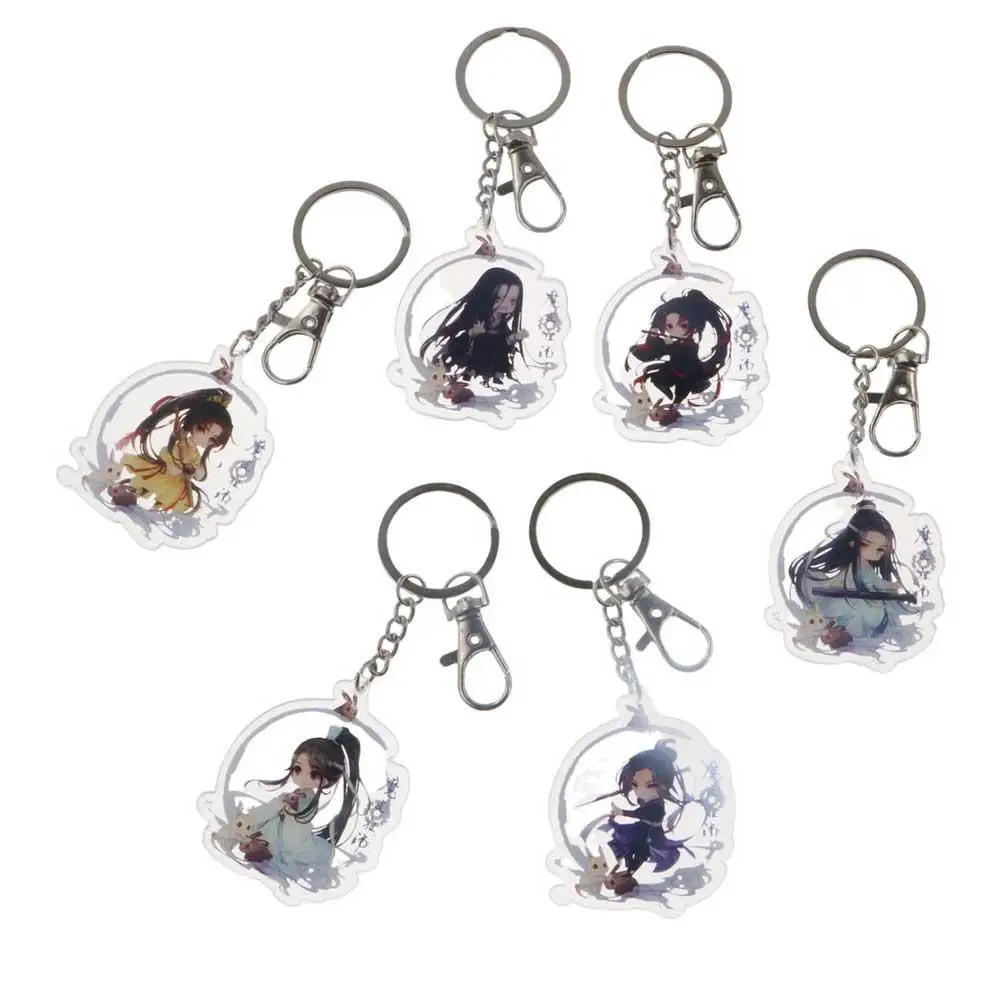 الكرتون الشكل لطيف الاكريليك حقيبة قلادة وي Wuxian غراند ماستر من شيطاني مو داو زو شي حلقات المفاتيح حلقة رئيسية حامل المفاتيح