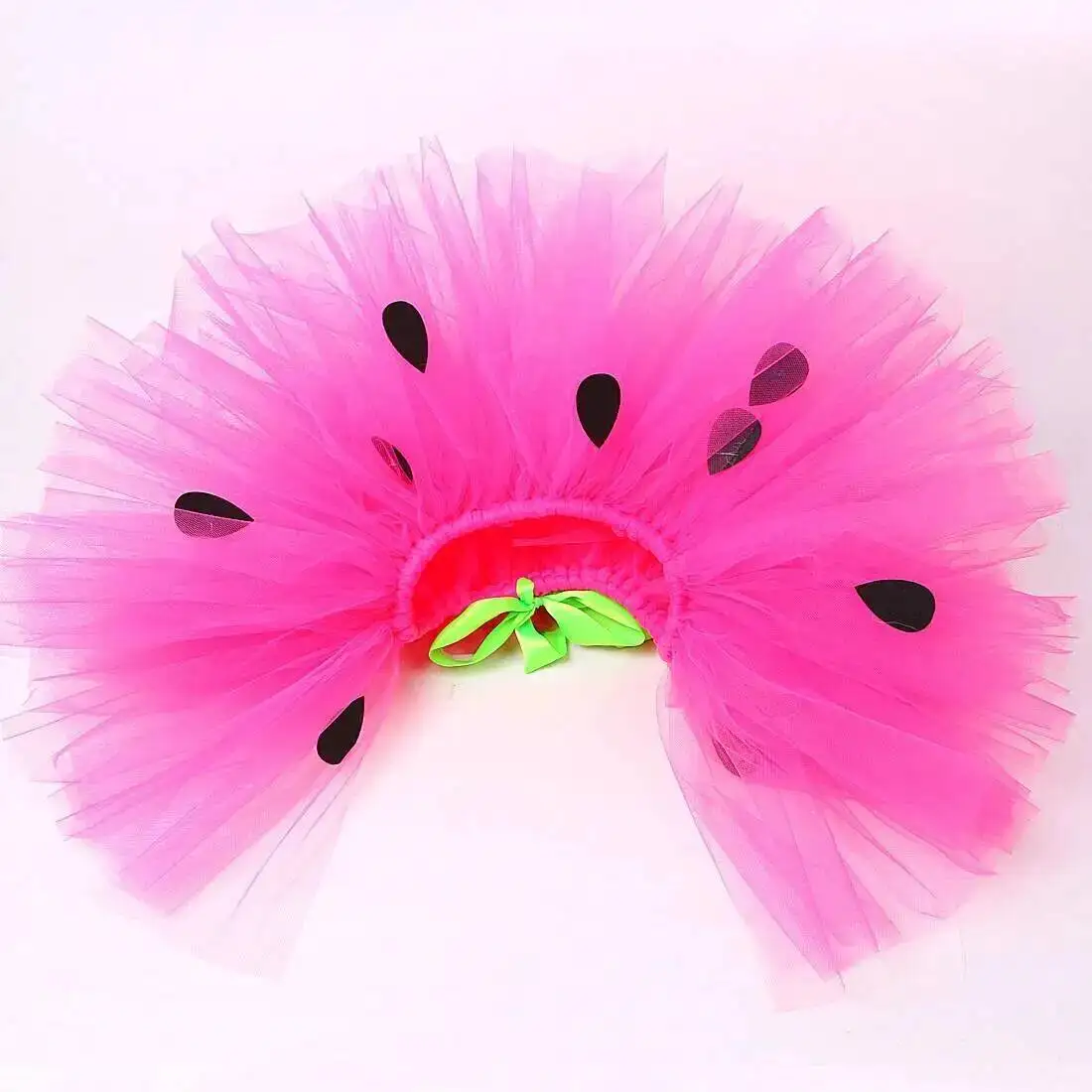 Baby Girls Strawberry Tutu Skirt Outfit for Kids Fruits Birthday Party Ballet Tutus Red Hot Pink Princess Costumes with Hairband