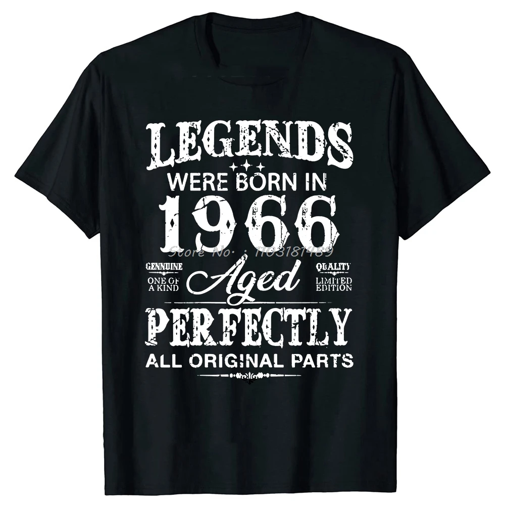 Novelty Vintage 1966 Funny 58 Years Old T Shirts Graphic Streetwear Short Sleeve Birthday Gifts Summer T-shirt Mens Clothing