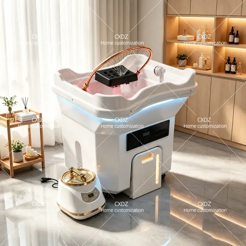 This water storage shampoo machine mobile head treatment basin is free of water connection, household water storage head
