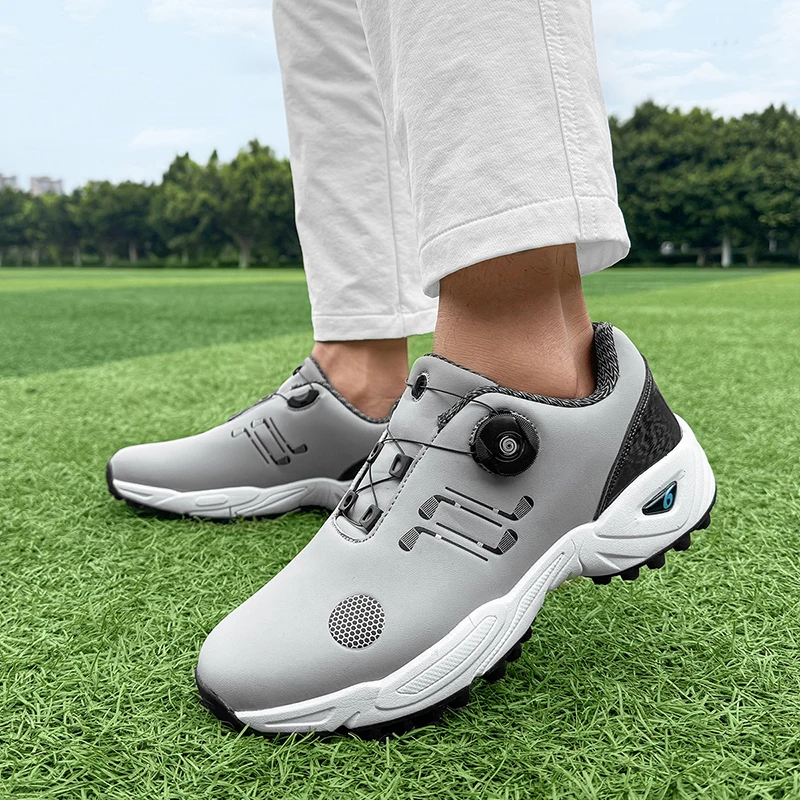 Professional Big Size Outdoor Leather Golf Shoes for Men and Women Black White Soft Flat Walking Golfer Sneakers Top quality