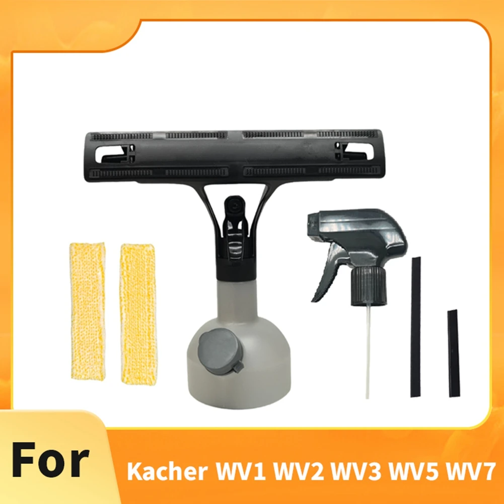Lite-para karcher wv1 wv2 wv3 wv5 wv7 350ml garrafa de spray 350ml garrafa de spray com tiras de raspagem almofada de microfibra