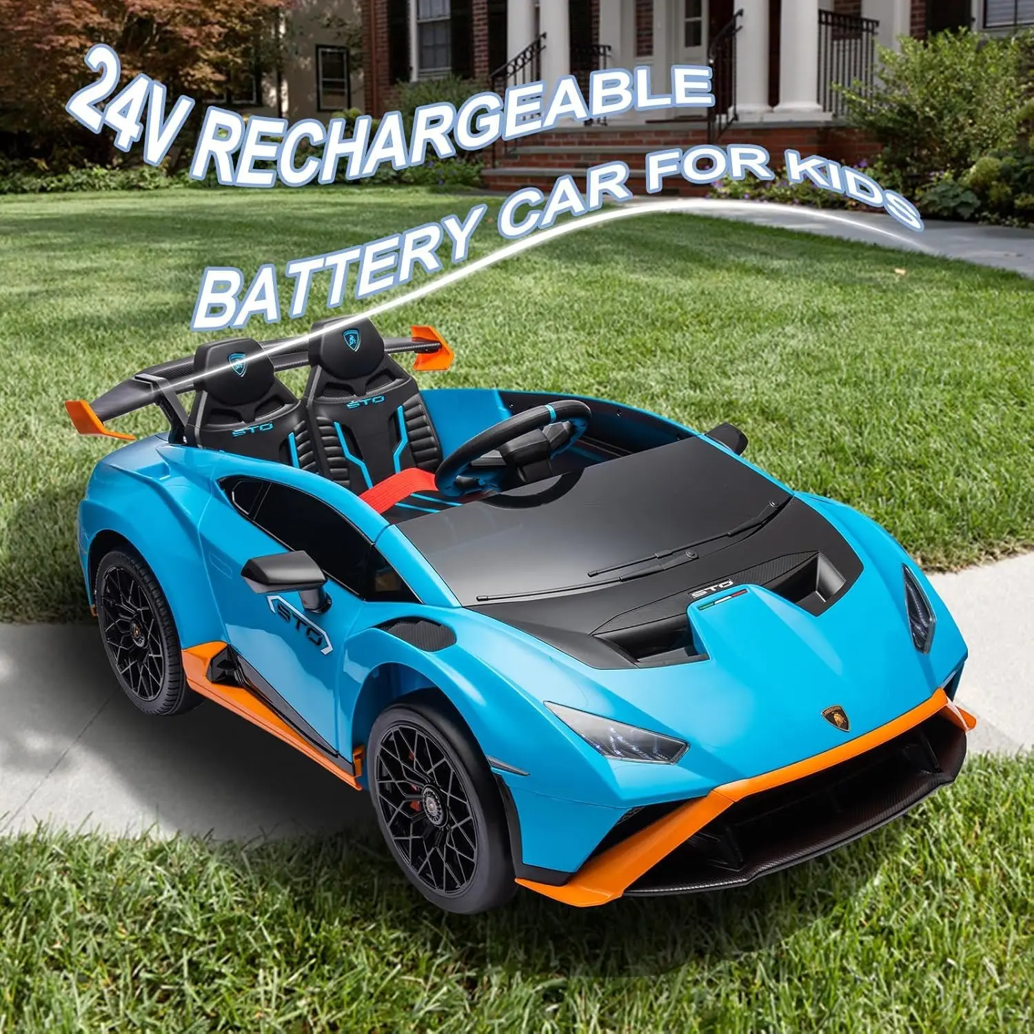 Voiture électrique 24V pour enfants, Compatible avec Lamborghini, avec 4 roues, voiture de sport, jouets, télécommande