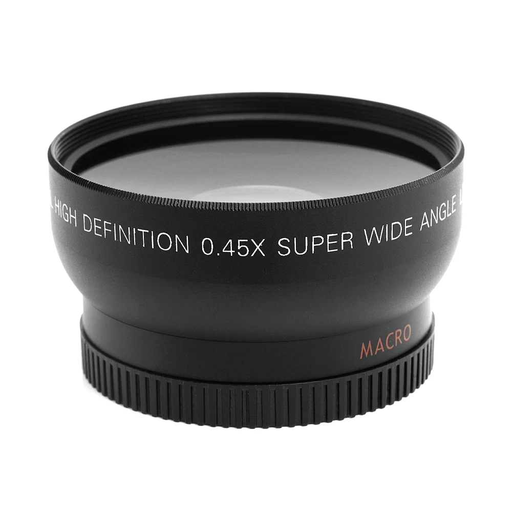 HD 52MM 0.45x Wide Angle Lens with Macro Lens Replacement for Canon Nikon Sony Pentax 52MM DSLR Camera