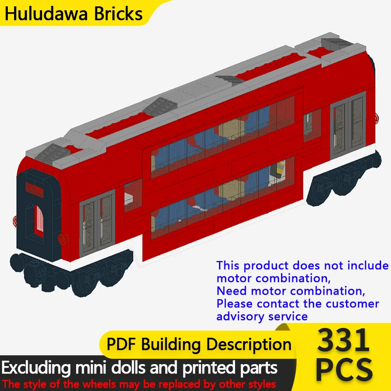 

Модель городской автомобиль MOC, строительные кирпичи, пассажирский поезд, двухэтажный автомобиль, модульная технология, детские праздничные подарки, сборка игрушек, костюм