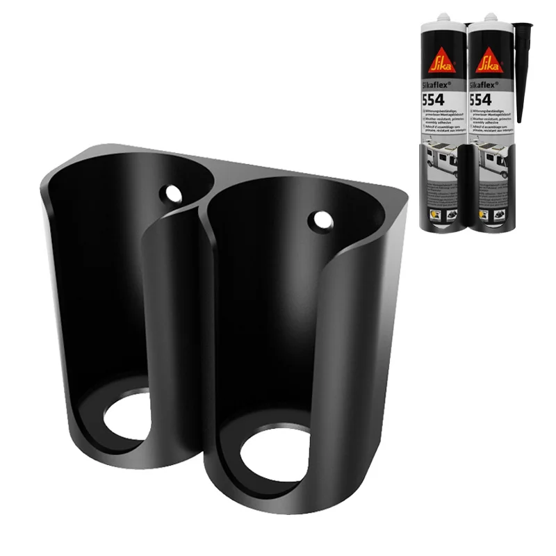 1pc RV 2/4/6-Bay Silicone Caulking Gun Holder Plastic Holder Garage Wall-Mounted Organiser Caulking Cartridge Rack Neat Storage
