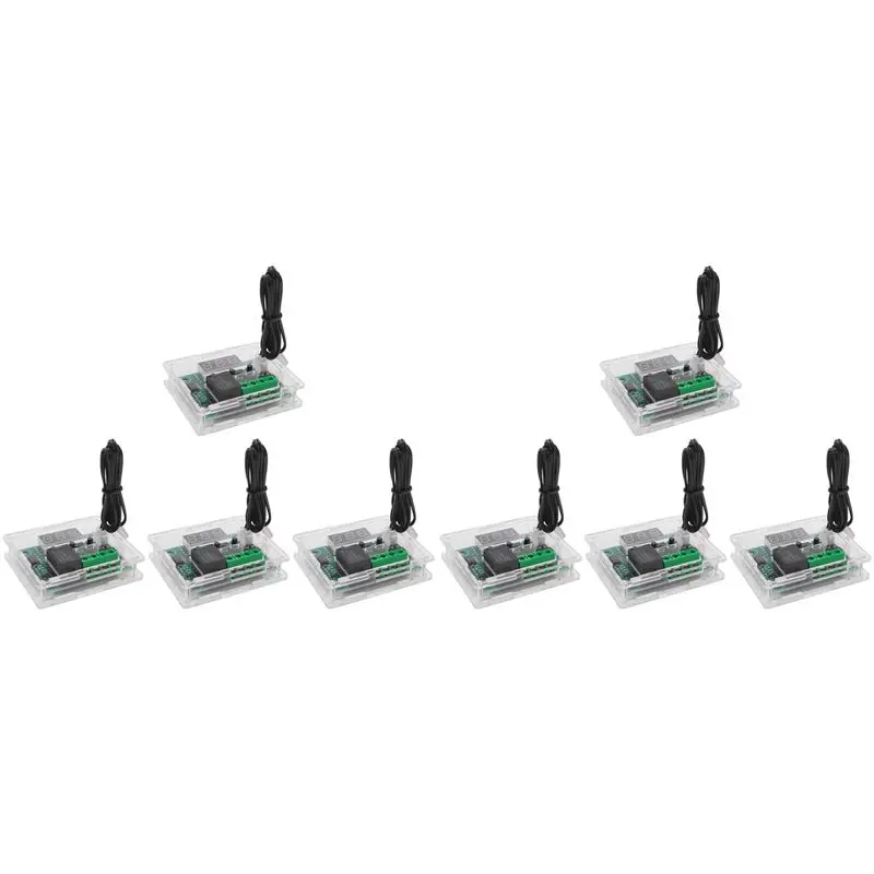 B84B-8PCS W1209 DC Digital Temperature Controller Module Electronic Temperature Temp Control Module Switch With Acrylic Case