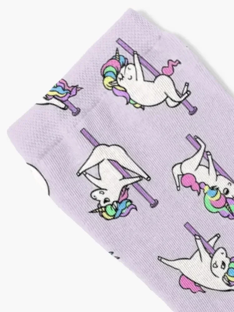 Kaus Kaki Klub Menari Tiang Unicorn Hadiah Natal Kaus Kaki Pria Olahraga dan Santai Musim Panas Bersepeda Wanita Mewah