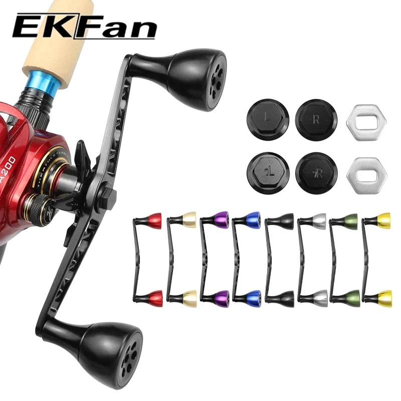 EKFan 30mm alloy knob 140mm Aluminum Alloy fishing reel power handle generic 7*4/8*5mm hole fit A/S/D Baitcasting lure Reel part