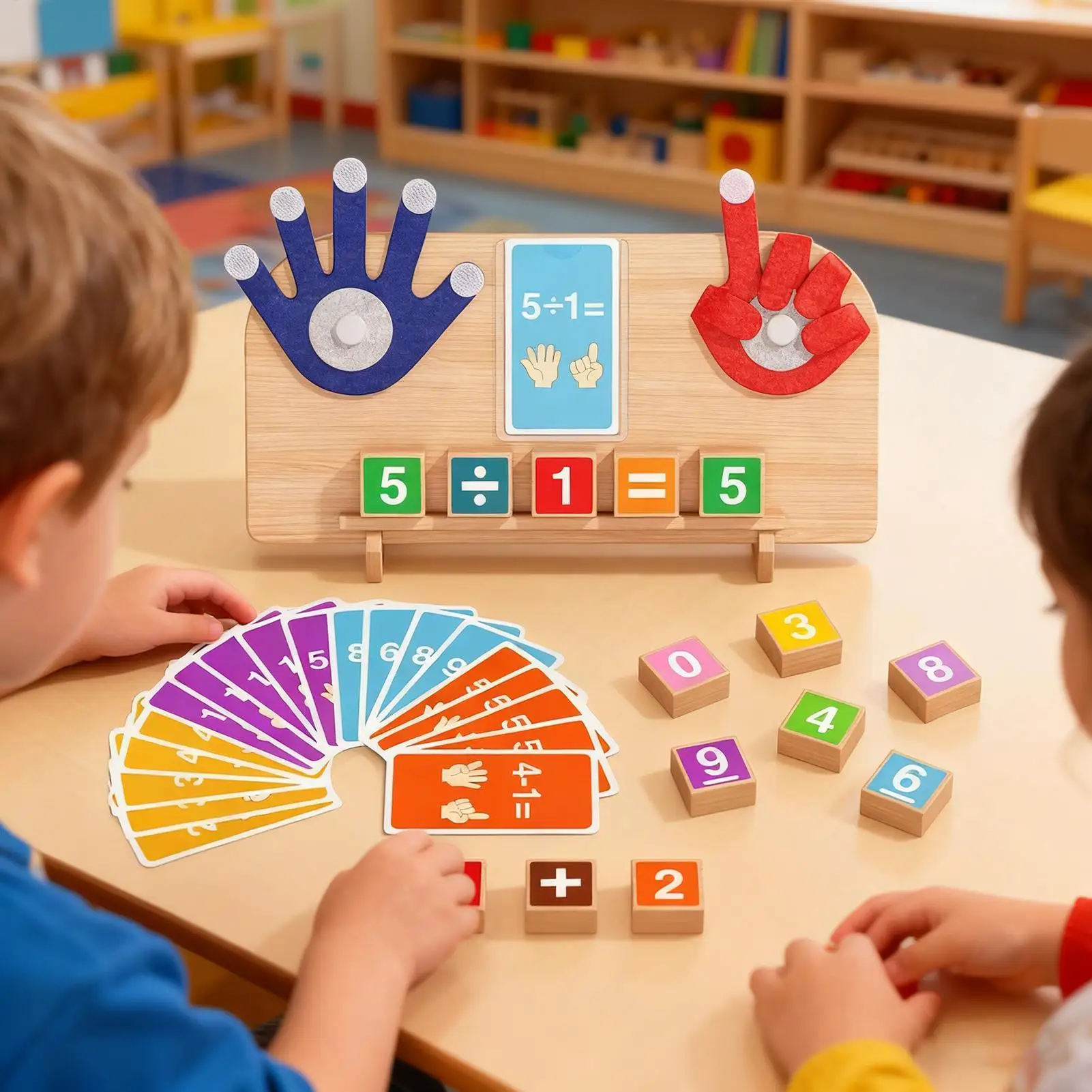 Brinquedos de matemática de madeira atividade aritmética pré-escolar manipuladores de matemática blocos de contagem para pré-escolares estudantes alunos escola em casa