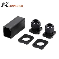 4pcs New Arrival Waterproof Junction Boxes Electronic Engineering Power Extender Connector Shell 4-8mm PG9 Cable Glands Kit