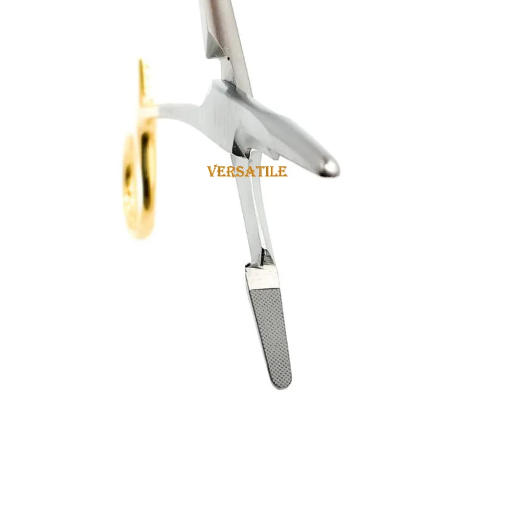 Needle Holder with Scissors 12.5cm/14cm Multifunctional Needle Holder Insert with Scissors Gold Handle Clamp