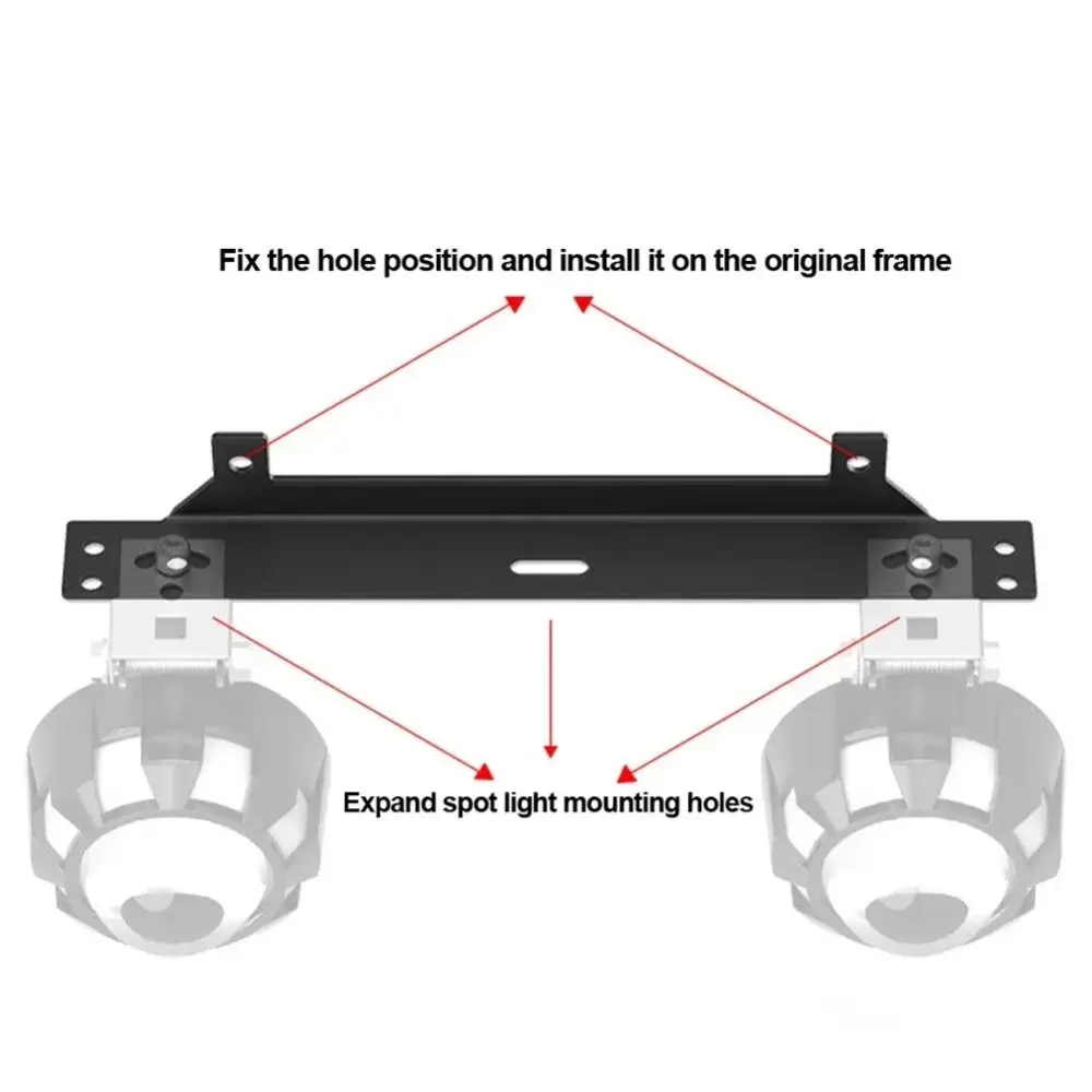 

Concealed Designs Motorcycle Headlight Bracket 2mm Thickness Modified Spotlight Bracket Holder Multi-functional Carbon Steel