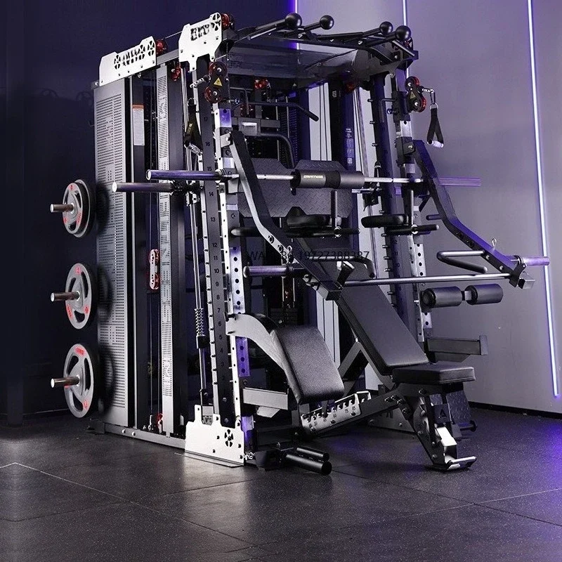 NEW Commercial Smith Machine With Storage | Multi-Functional Home Gym Equipment with Integrated Squat Rack and Cable Crossover