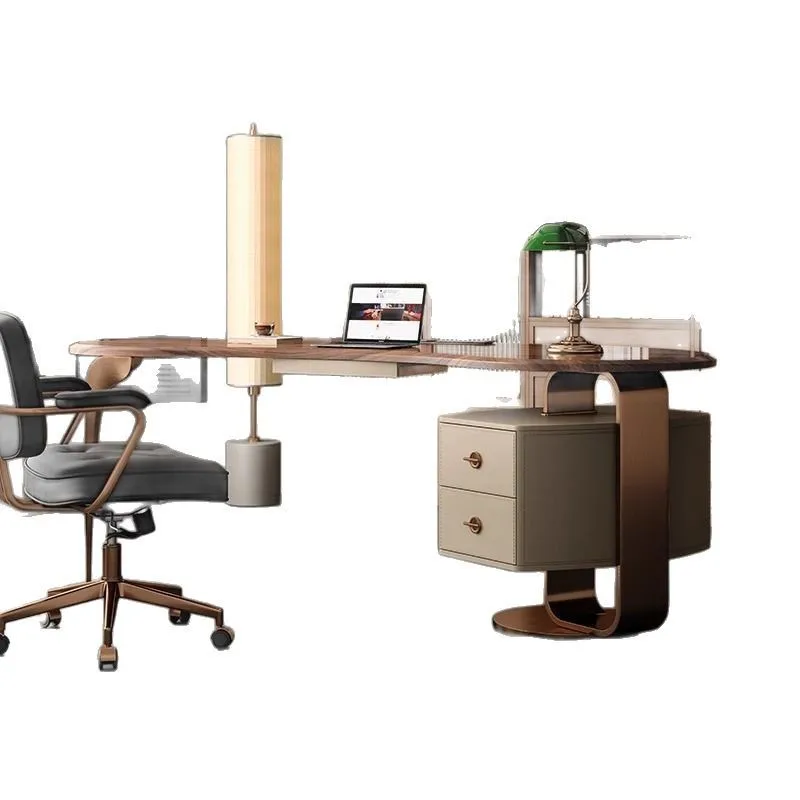 

American cypress light luxury modern simple minimalist bedroom study integrated Nordic Chinese desk boss desk