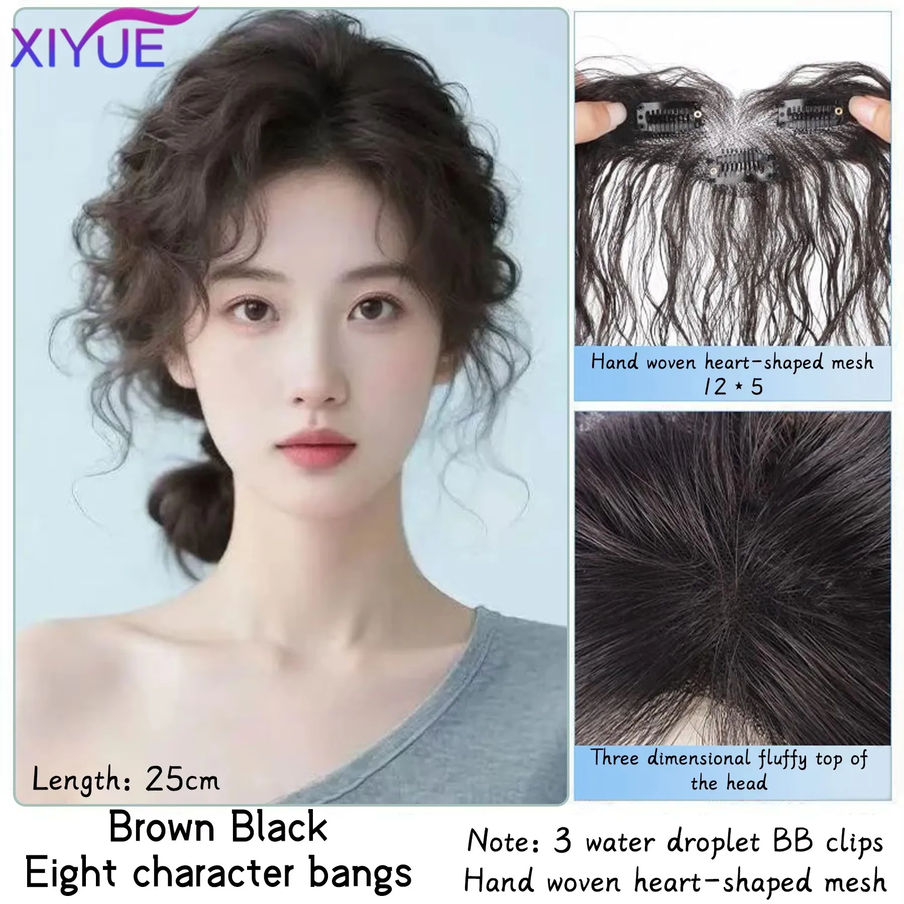 XIYUE synthetic  Topper Hair Piece for Thinning Hair,Toupee or Topper Wiglet Clip In Cover White Hair&Increase Hair Volume
