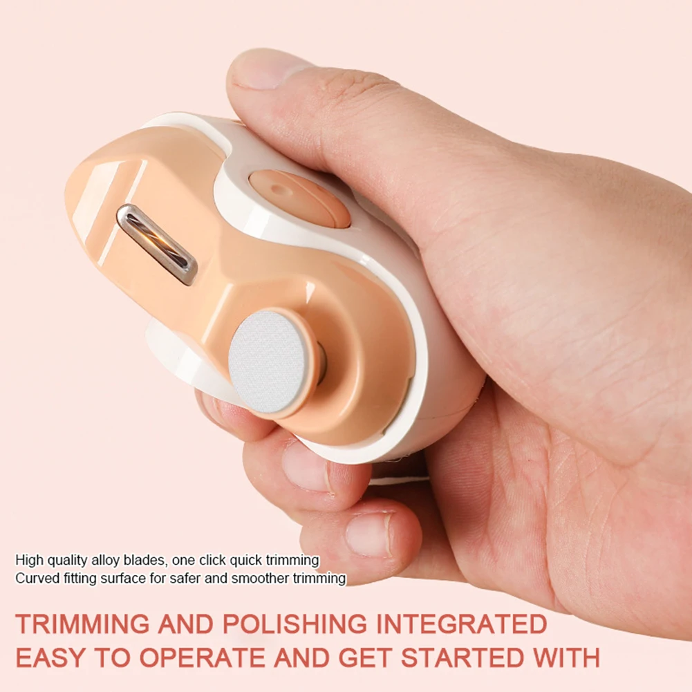 Cortauñas automático de pulido eléctrico 2 en 1, recortador de uñas de seguridad recargable por USB para viajes en casa