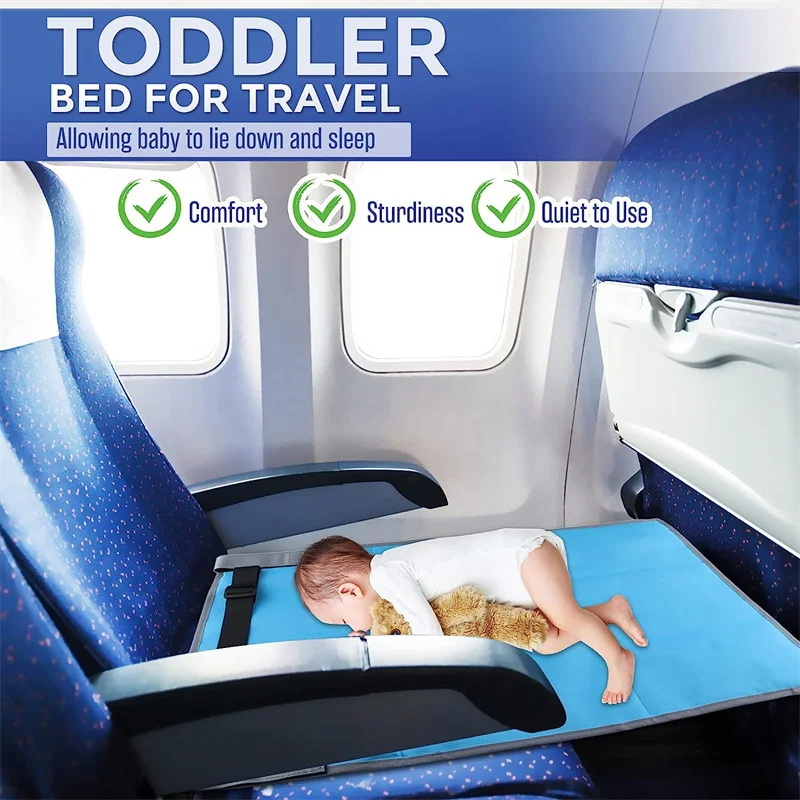 Rallonge de siège de voiture portable pour enfants, lit d'avion de voyage pour enfants, rallonge de siège de voiture pour bébé, aide-jambe respirante pour les pieds, hamac pour enfants