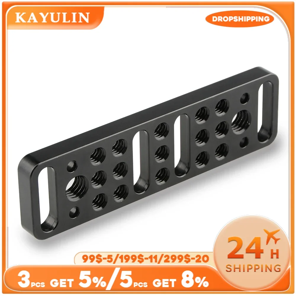 Kayulin Multi-function Mounting Plate Cheese Plate Camera Easy Plate Connections for Photographic Equipment DSLR Camera Cage Rig