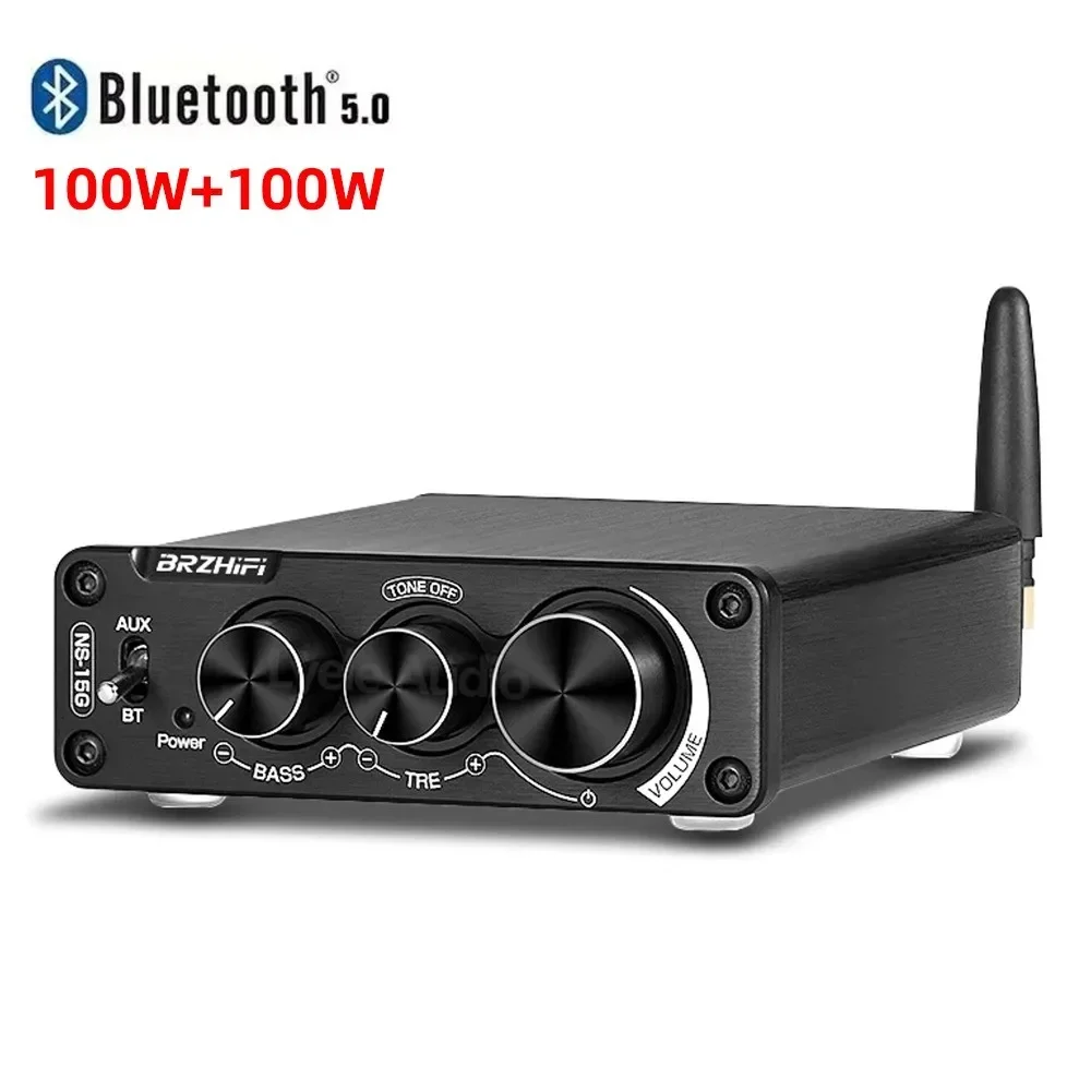 

TPA3116 Mini Digital Power Amplifier HiFi Stereo Bluetooth 5.0 100W*2 Home Sound Amplifier Sound Adjustment 200W