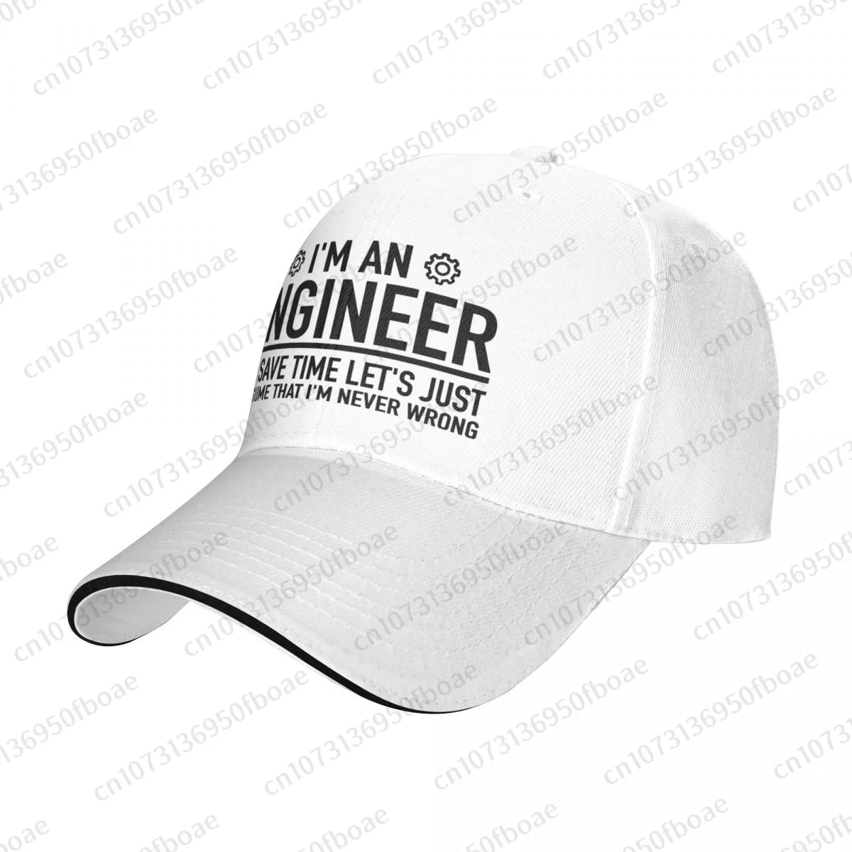 I'm An Engineer I'm Never Wrong Baseball Caps Hip Hop Sandwich Cap Men Women Adjustable Outdoor Sport Hats