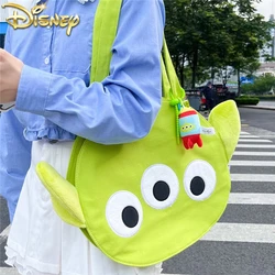 Genuine Disney Alien Lotso Pooh Bear Canvas Bag Kawaii Cartoon Large Capacity Handbag Csingle-shoulder Bag Girls Shopping Bag