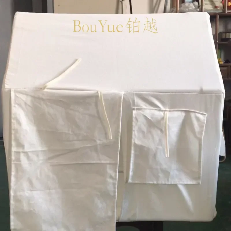 Custom Canvas Pet Tent with PVC Frame Pure White Cat House Portable Indoor Kennel for Small Dogs Cozy Animal Bed Shelter