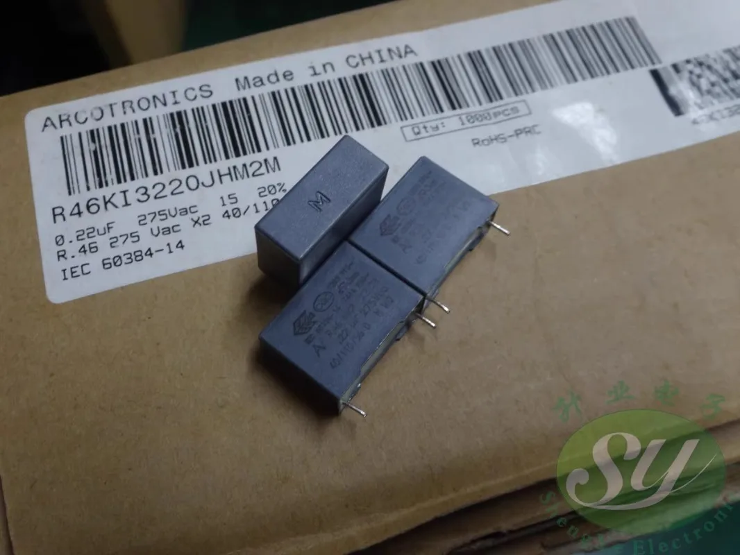 20 قطعة AV R46 0.22 فائق التوهج/275VAC 220nf u22 224 جديد 15 مللي متر فيلم مكثف R46KI3220JHM2M