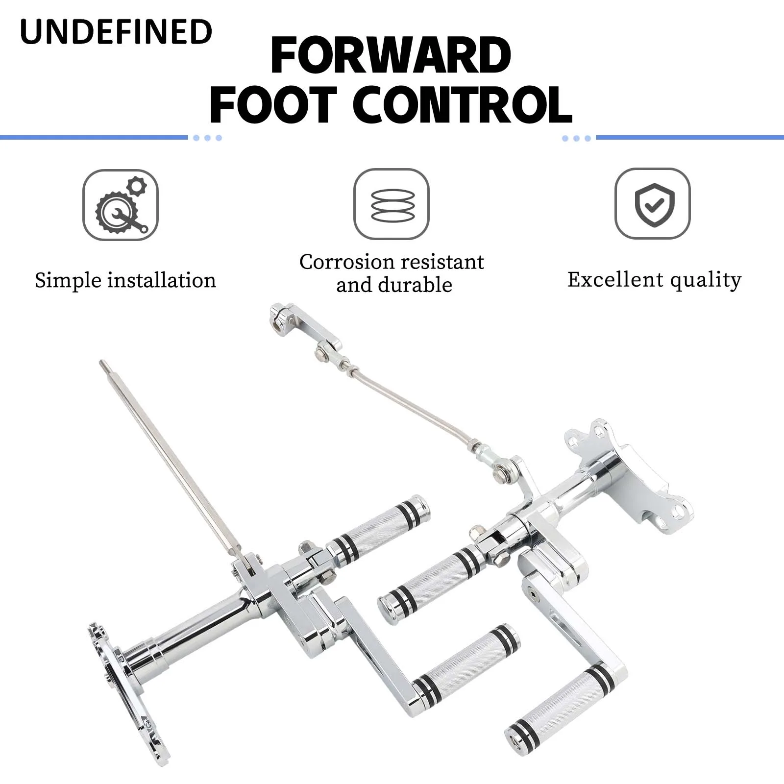 Motorcycle Black Chrome Forward Controls Complete Kit Pegs Levers Linkages For Harley Sportster XL883 XL1200 1100 1986-2003