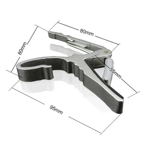 

Aluminum Alloy Guitar Capo Silver Clamp for Acoustic Electric Guitar Trigger Style Hold Strings One-Hand Operation
