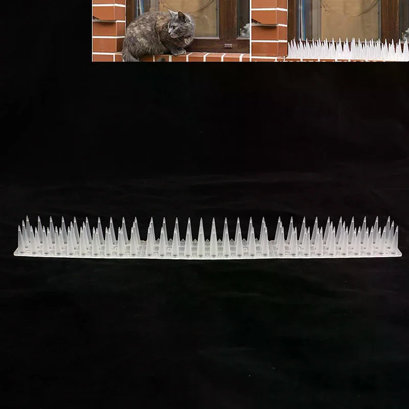 1pc DIY Accessories Repeller Cat Plastic Bird Repellent Anti Pigeon Anti-bird Squirrel Garden Fences Control Transparent Spikes