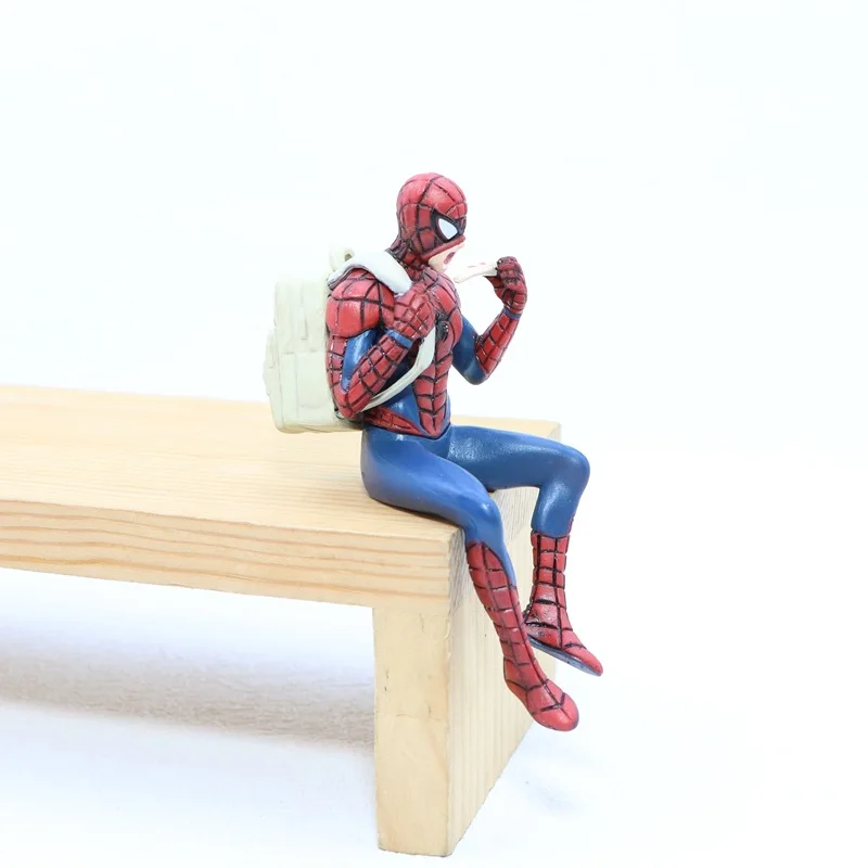 4個/セット アニメ スパイダーマン Q版 アクションフィギュア PVCモデル おもちゃ 人形 車の装飾 ケーキ飾り コレクターズギフト