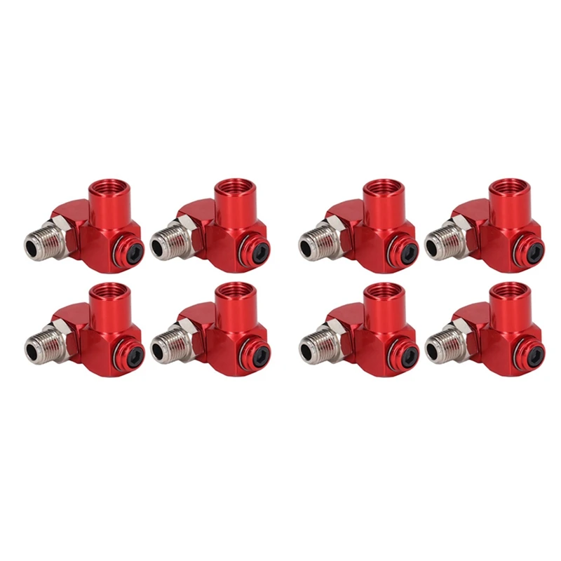 

8Pc 360 Degree Swivel Air Hose Connector 1/4In NPT Industrial Air Fittings Pneumatic Tool Adapter Air Hose Joint Coupler