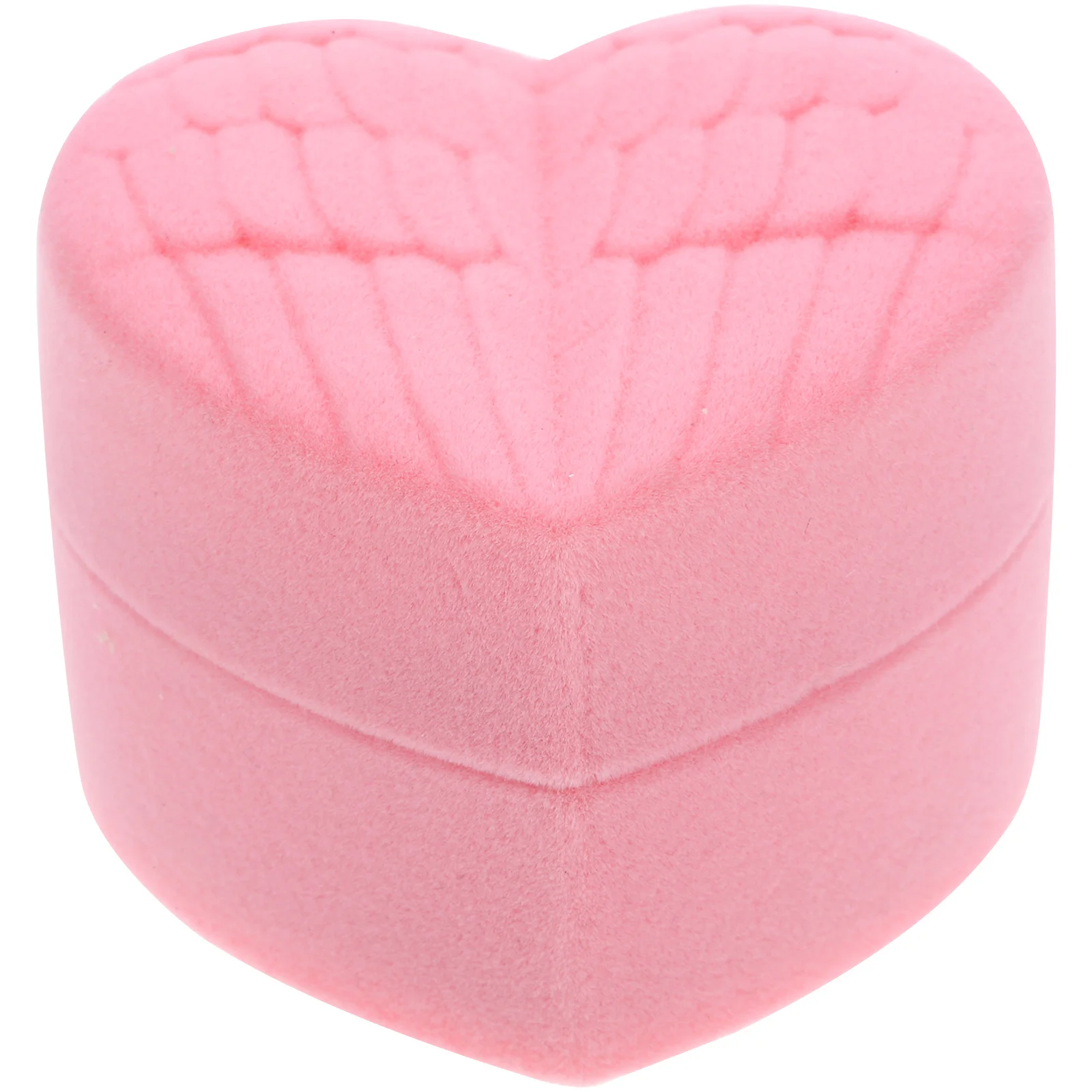 

Heart Shaped Engagement Ring Box Flocking Jewelry Storage Organizer Wedding Proposal Gift Gift Heart Shaped Ring Box