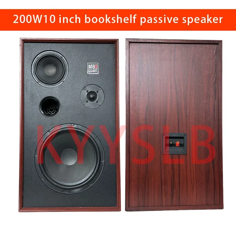 

200W 10 Inch Bookshelf Passive Speaker Three Way Fever Hifi Home Theater System Music Wooden Sound Equipment Amplifiers Speaker