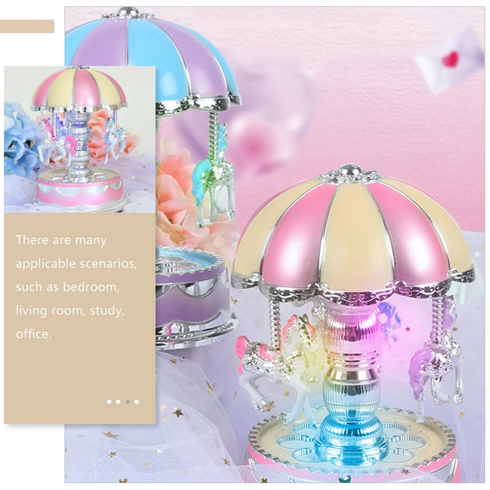 

2pcs Carousel Musical Box Beautiful Melodies Bedroom Living Room Study Office Decor Gifts Toys Family Accessories Sound