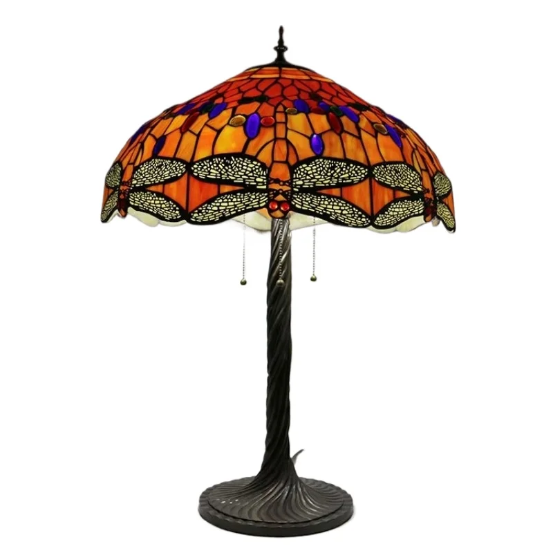 

European style stained glass table night light with table lamp fashionable atmosphere lamp