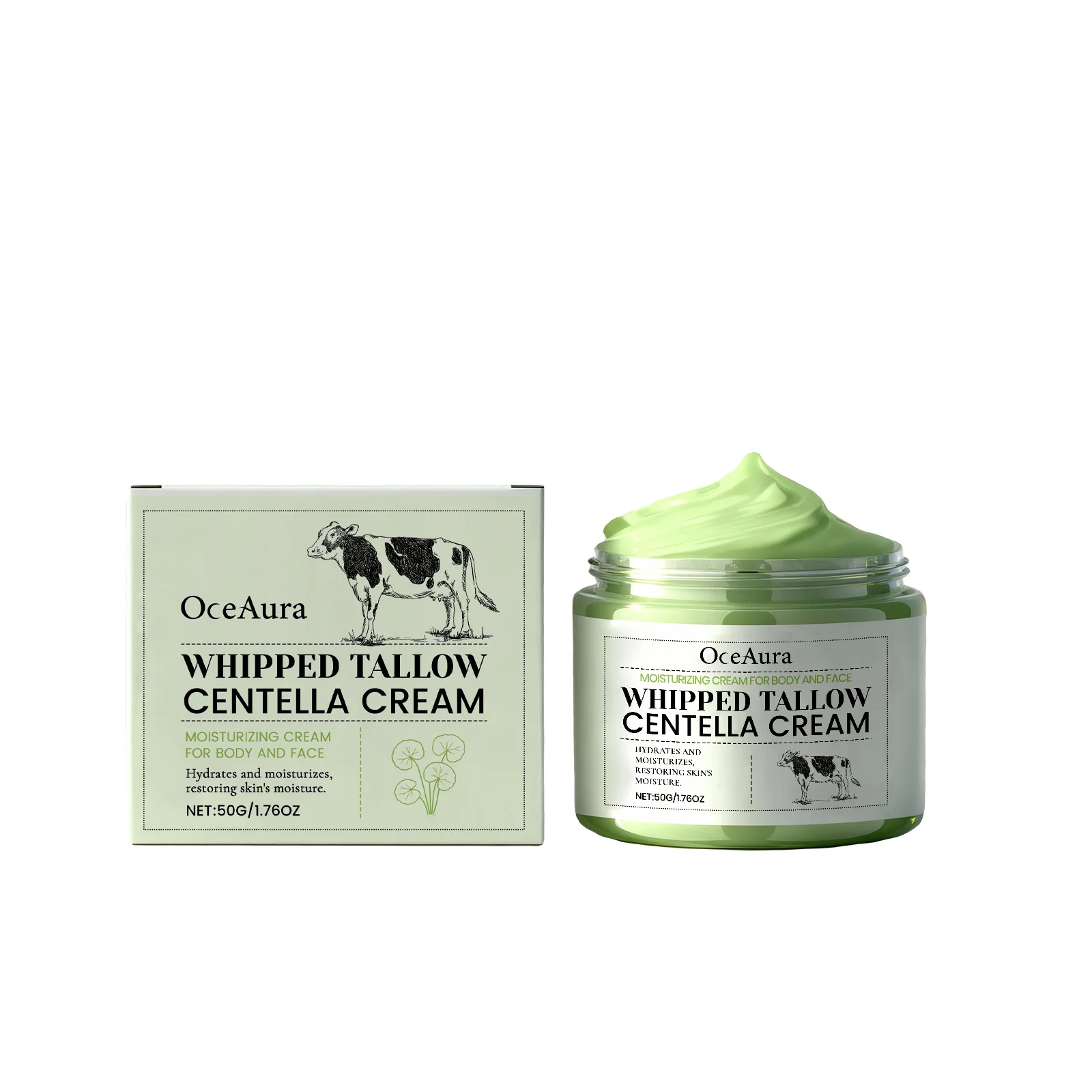 OceAura Beef Centella Moisturizer, Nourishes The Skin, Improves Elasticity and Luster, Is Hydrated, Refreshing and Non-sticky
