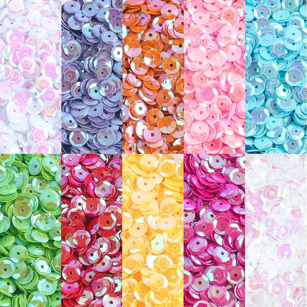 10g Multi-Color 6mm Round PVC Sequins For Women Sewing Weeding Party Dress Bag Sequin Material DIY Crafts